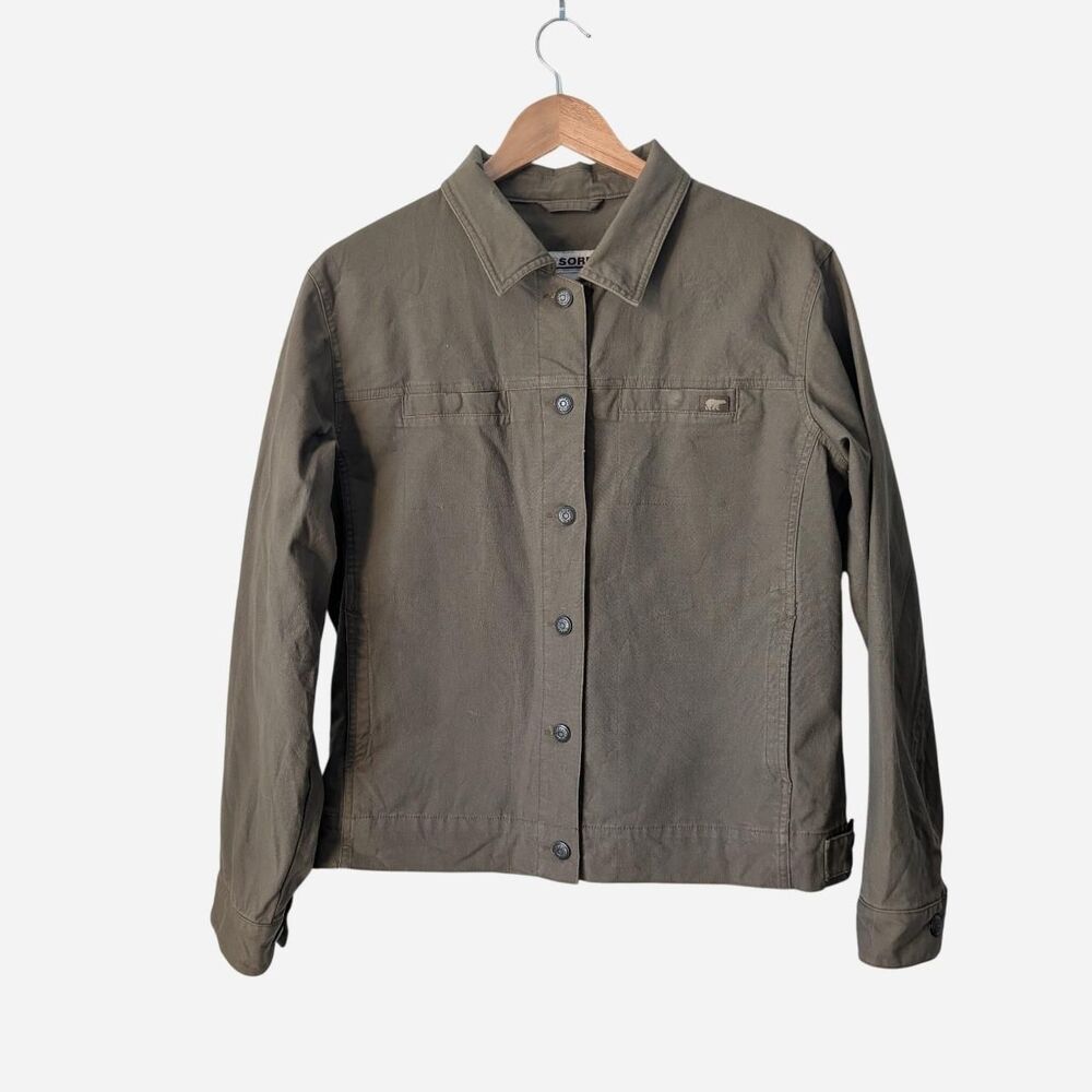 Sorel Women's Cotton Canvas Work Wear Jacket Dark Taupe Size L